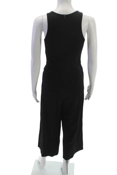 Babaton Women Jumpsuit Black Sleeveless Scoop Neck Rayon Zip Size 00