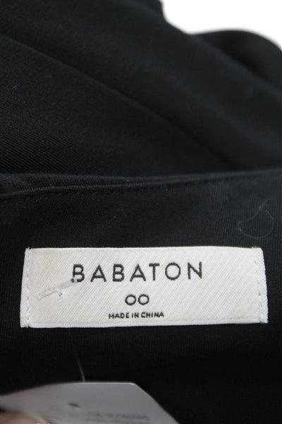 Babaton Women Jumpsuit Black Sleeveless Scoop Neck Rayon Zip Size 00