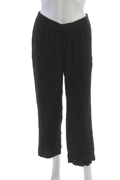 Babaton Womens Cropped Black Viscose Pull On Pants Size S