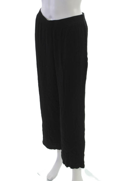 Babaton Womens Cropped Black Viscose Pull On Pants Size S
