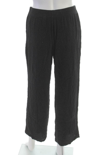 Babaton Womens Cropped Black Viscose Pull On Pants Size S