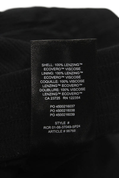 Babaton Womens Cropped Black Viscose Pull On Pants Size S