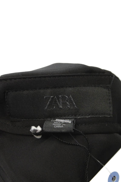 Zara Women Dress Pants Black Polyester Zip Inseam 32 Size XS