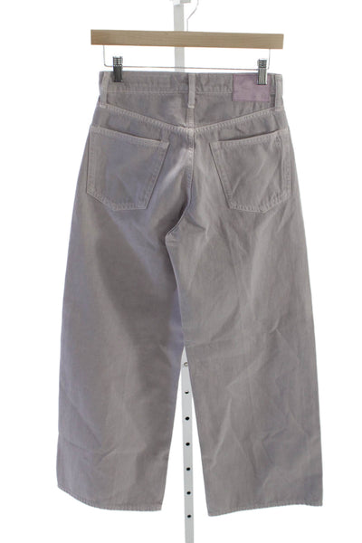 Rag & Bone Womens Wide-Leg Jeans Purple Size 24