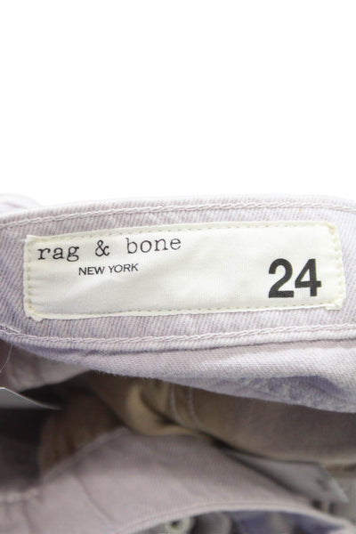 Rag & Bone Womens Wide-Leg Jeans Purple Size 24