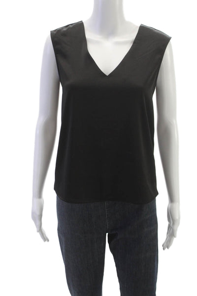 Chriselle Lim Women Black Sleeveless V-Neck Blouse Size XS