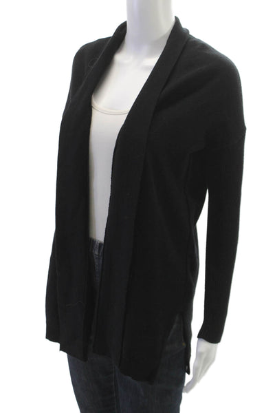 Banana Republic Women Cardigan Black Cotton Collared Long Sleeve Petite Size XS