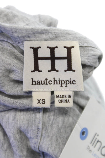 Haute Hippie Women Basic Camouflage Modal Scoop Neck Tee Short Sleeve Size XS