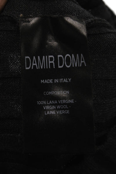 Damir Doma Women Gray Virgin Wool Turtleneck Sweater Long Sleeve Size 40