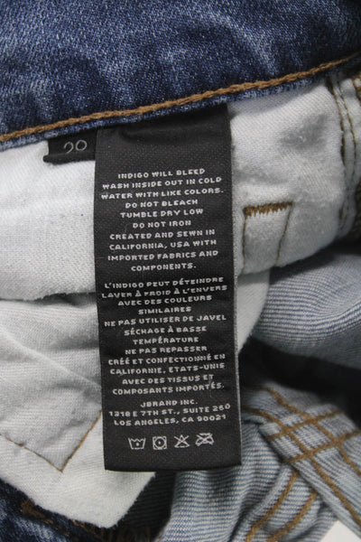 J Brand Unisex Straight Blue Jeans Mid Rise Cotton Size 29