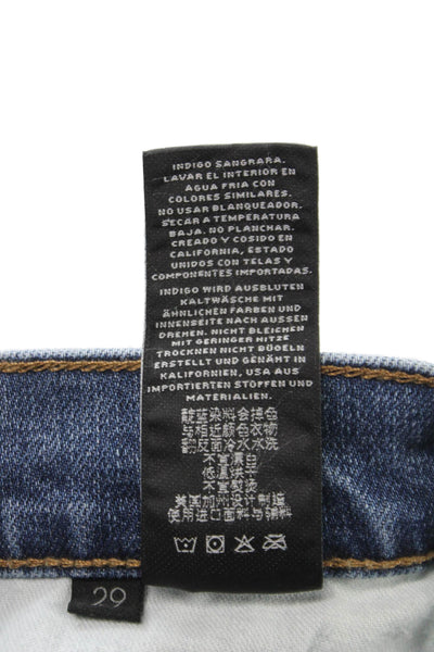 J Brand Unisex Straight Blue Jeans Mid Rise Cotton Size 29