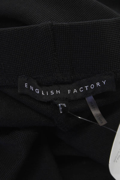 English Factory Womens Ankle Leggings Black Polyester Blend Size XS