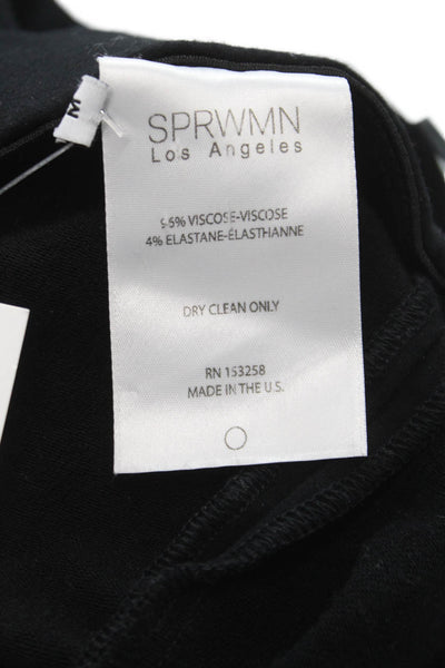 SPRWMN Women Black Dress Pants Viscose Blend Pull On Inseam 30 Size M
