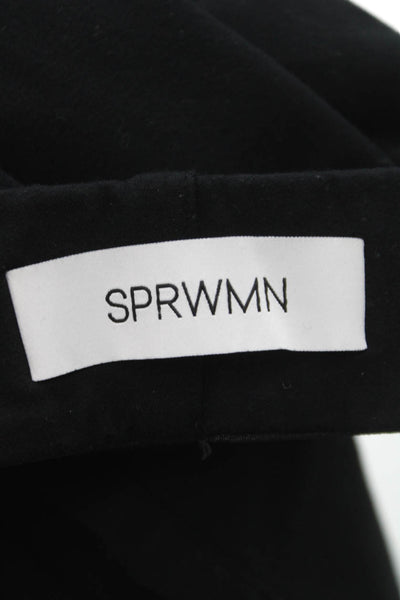 SPRWMN Women Black Dress Pants Viscose Blend Pull On Inseam 30 Size M