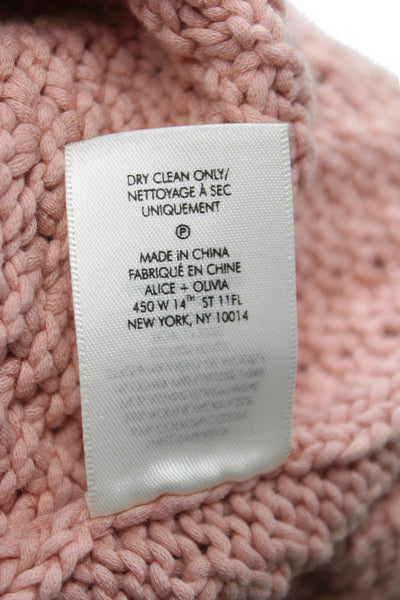 Alice + Olivia Women Pink Argyle Turtleneck Tunic Tank Short Dress Size XS