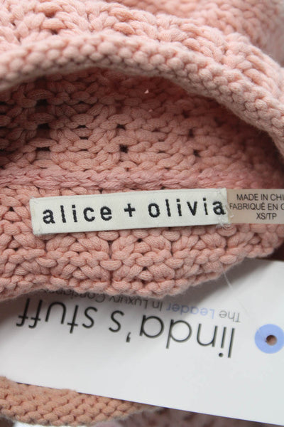 Alice + Olivia Women Pink Argyle Turtleneck Tunic Tank Short Dress Size XS