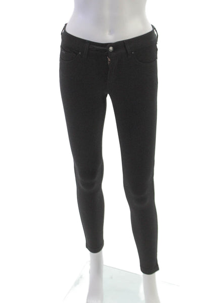 Joes Womens Skinny Black Cotton Jeans Button Size 25