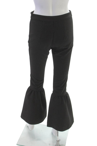 Parker Women Cropped Black Polyester Pants Zip Closure Size 0