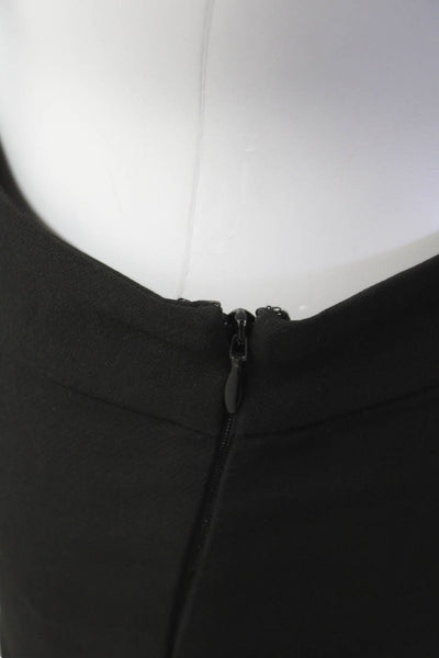 Parker Women Cropped Black Polyester Pants Zip Closure Size 0
