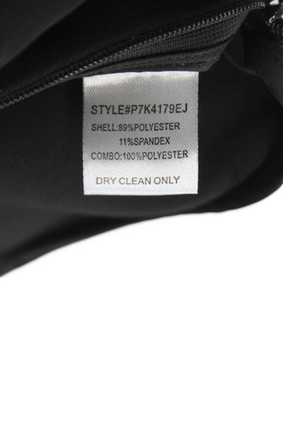 Parker Women Cropped Black Polyester Pants Zip Closure Size 0