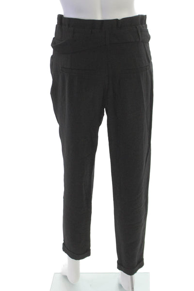 Zara Trafaluc Womens Paperbag Pants Black Viscose Pull On Size XS