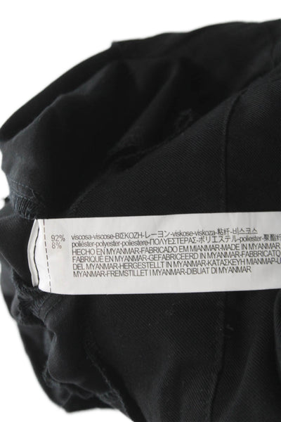 Zara Trafaluc Womens Paperbag Pants Black Viscose Pull On Size XS