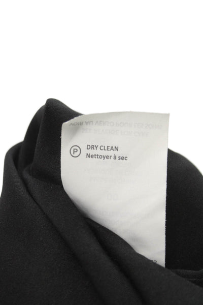Vince Women Mini Black Silk Collared Button Long Sleeve Dress Size S