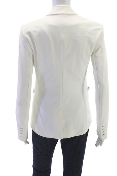 Veronica Beard Womens White Blazer Buttoned Long Sleeve Size 00