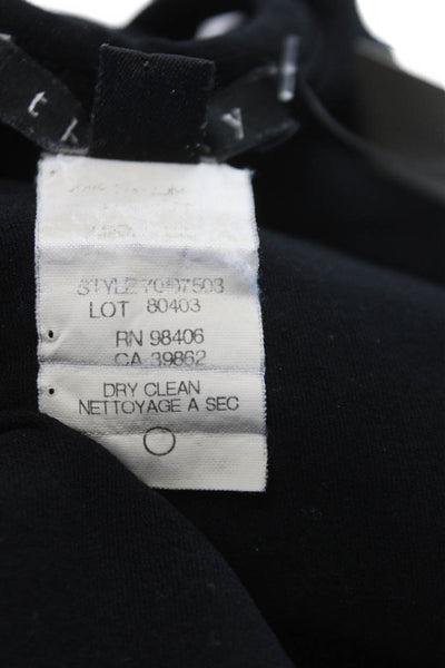 Theory Women Basic Sleeveless V-Neck Black Polyester Tank Size One Size