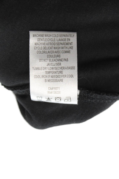 Pam & Gela Women Basic Sleeveless Tee Black Crew Neck Cotton Size PP