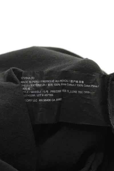 Theory Men Black Pima Cotton T-Shirt Crew Neck Short Sleeve Size S
