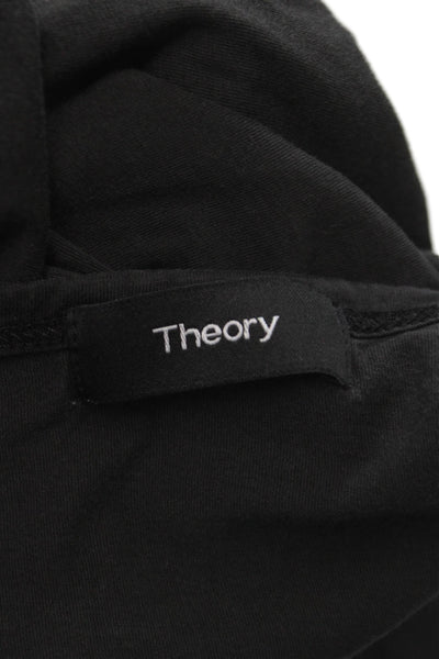 Theory Men Black Pima Cotton T-Shirt Crew Neck Short Sleeve Size S