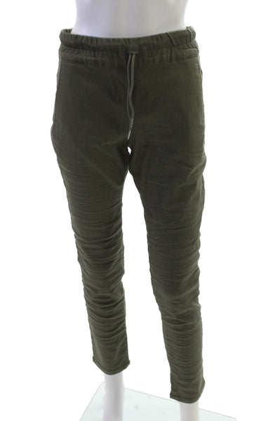 Flog Mens Jogger Pants Green Drawstring Cotton Stretch Size 30