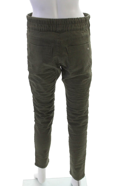 Flog Mens Jogger Pants Green Drawstring Cotton Stretch Size 30