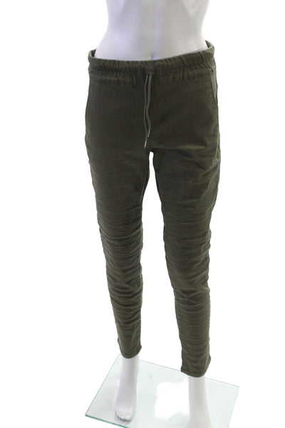 Flog Women Green Jogger Pants Cotton Drawstring Size 29