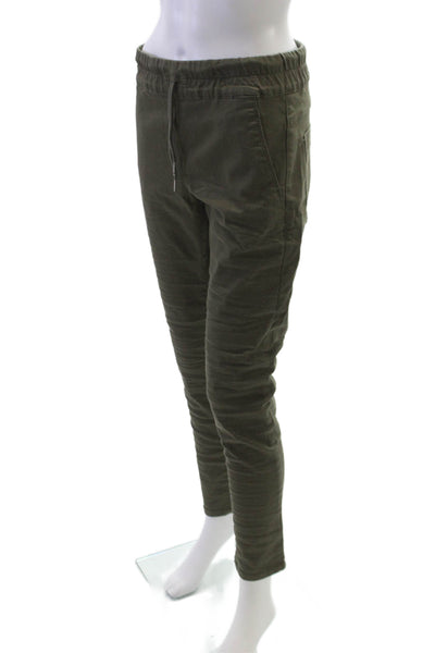 Flog Women Green Jogger Pants Cotton Drawstring Size 29