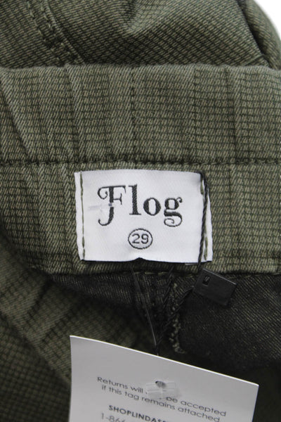 Flog Women Green Jogger Pants Cotton Drawstring Size 29
