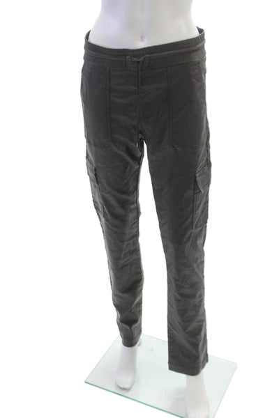 Flog Womens Gray Cargo Pants Drawstring Cotton Lycra Size 30
