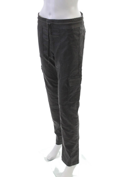 Flog Womens Gray Cargo Pants Drawstring Cotton Lycra Size 30