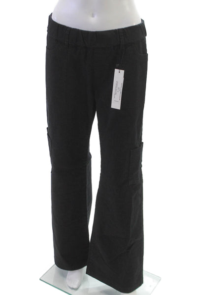 Flog Womens Black Cargo Pants 98% Cotton Pull On Size 30