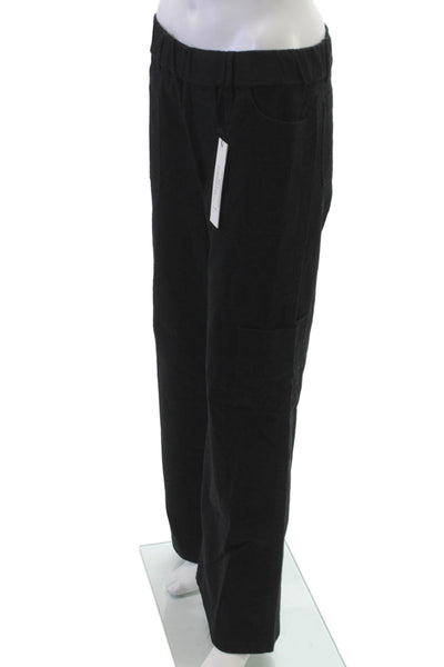 Flog Womens Black Cargo Pants 98% Cotton Pull On Size 30