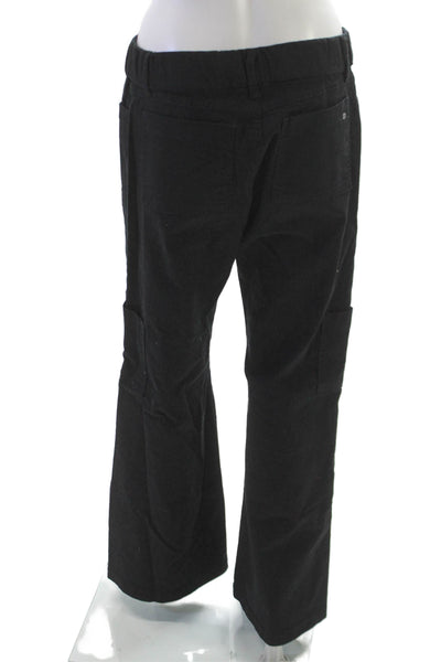 Flog Womens Black Cargo Pants 98% Cotton Pull On Size 30
