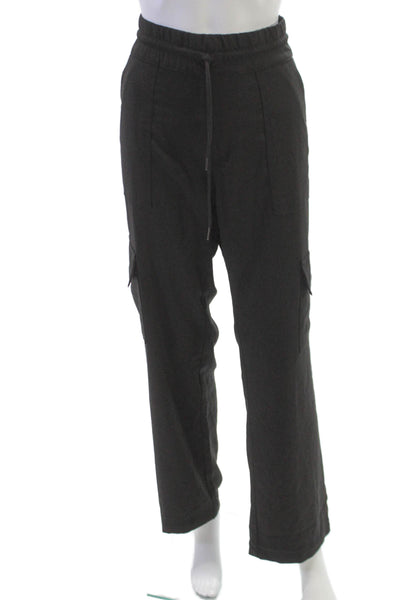 Flog Mens Cargo Pants Black Cotton Drawstring Size 30