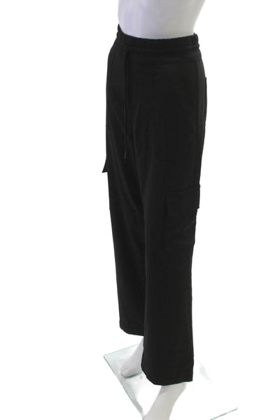 Flog Mens Cargo Pants Black Cotton Drawstring Size 30
