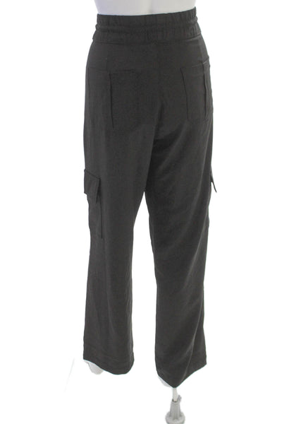 Flog Mens Cargo Pants Black Cotton Drawstring Size 30