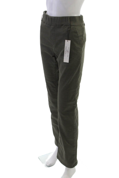 Flog Womens Ankle Striped Cotton Pants Green Pull On Size 29