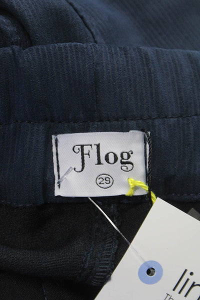 Flog Womens Blue Cotton Jogger Pants Drawstring Size 29