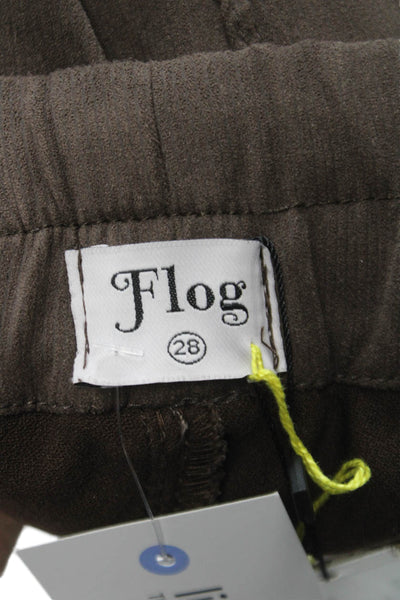 Flog Womens Brown Drawstring Jogger Pants Size 28
