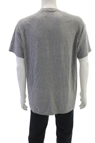 Lululemon Mens Gray Cotton Crew Neck T-Shirt Short Sleeve Size XL