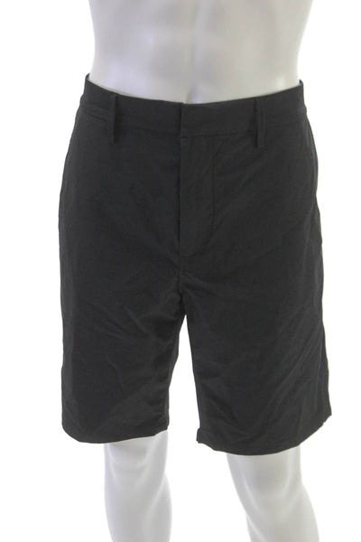 Joes Mens Athletic Shorts Black 90% Nylon Zip Solid Spring Size 36